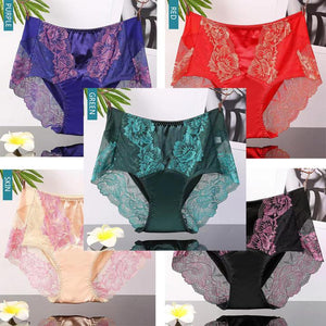 2021 men's satin Lace panties（3 pieces mixed）