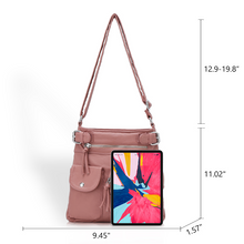 Load image into Gallery viewer, Multi-Pocket Crossbody Bag Soft Leather Shoulder Purse Bag